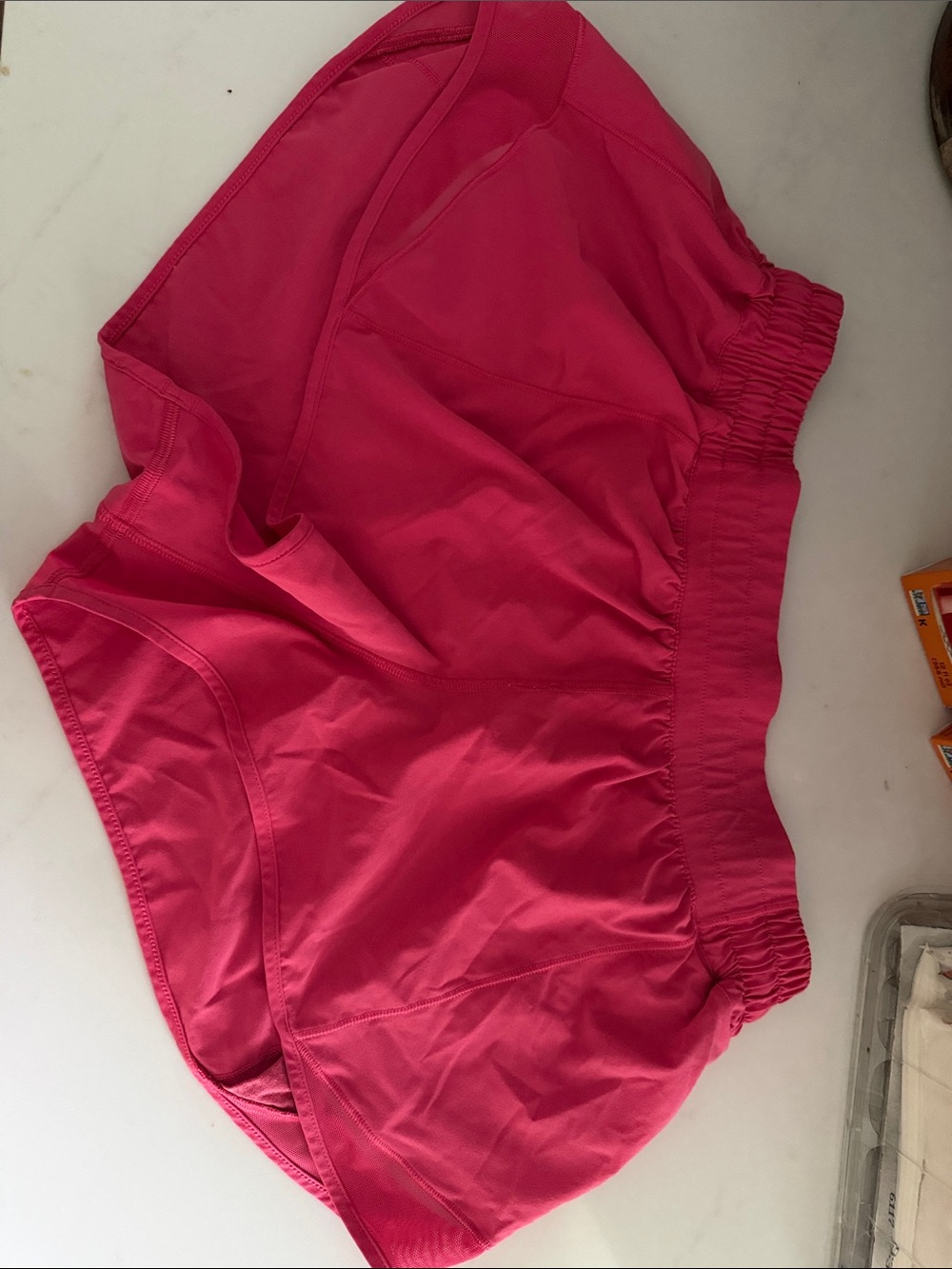 Coral Lululemon Hotty Hot shorts